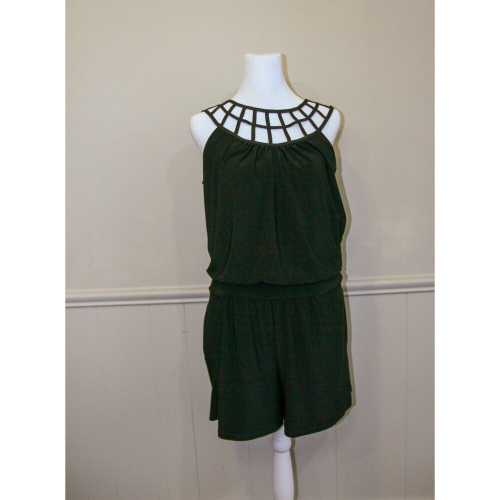 White House Black Market Cage Collar Dress Corporate Goth Resort Wear Cruise